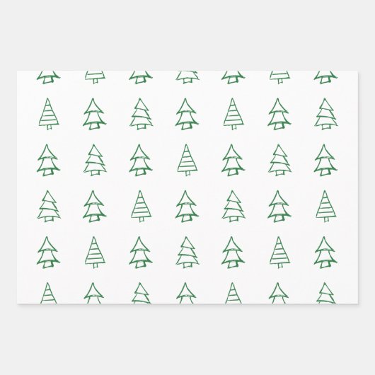 kerstboom inpakpapier vel (Voorkant 2)