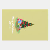 kerstboom inpakpapier vel (Voorkant)
