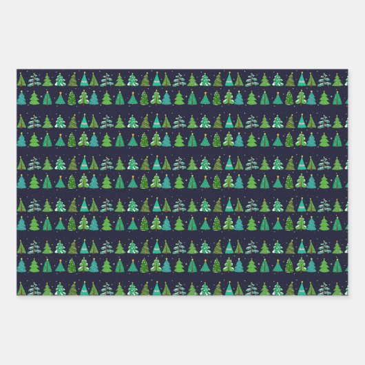 kerstboom inpakpapier vel (Voorkant)