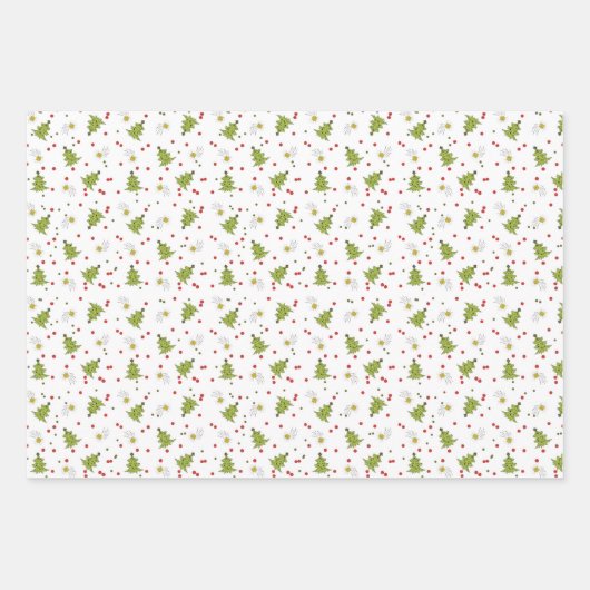 kerstboom inpakpapier vel (Voorkant 3)