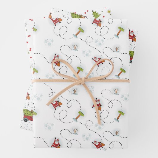 kerstboom inpakpapier vel (In situ)