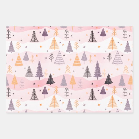 kerstboom inpakpapier vel (Voorkant 3)