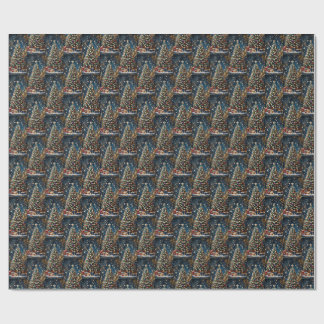 Kerstboom Inpakpapier Vintage