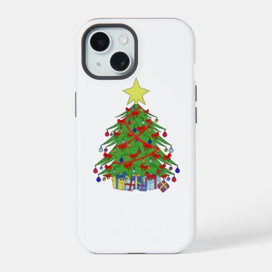 Kerstboom iPhone 15 Case (Achterkant)