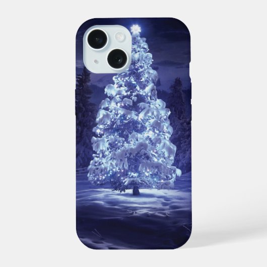 Kerstboom iPhone 15 case (Achterkant)