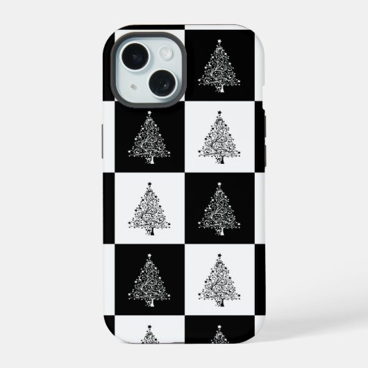kerstboom iPhone 15 case (Achterkant)