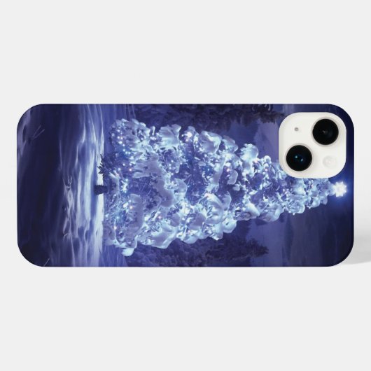 kerstboom iPhone hoesje (Achterkant horizontaal)