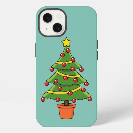 Kerstboom iPhone Hoesje (Achterkant)