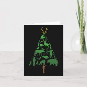 Kerstboom jager jacht Xmas Kaart