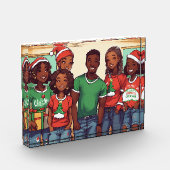 Kerstboom Jongens Meisjes Foto Blok (Links)
