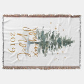 kerstboom Joyous noel gold typografie Deken (Voorkant)