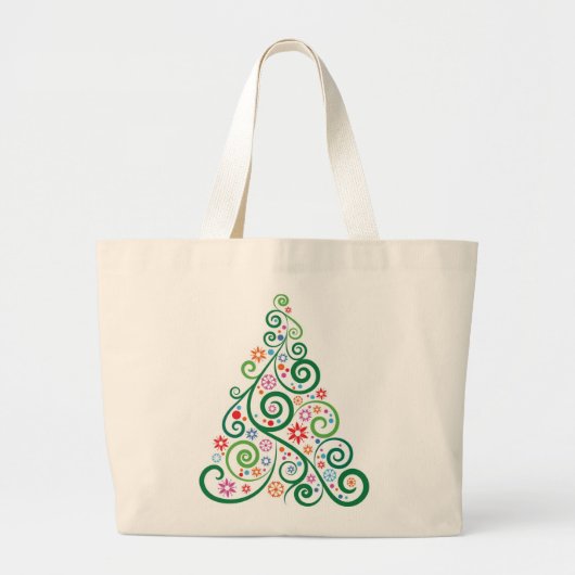 kerstboom Jumbo-Tas Grote Tote Bag (Voorkant)