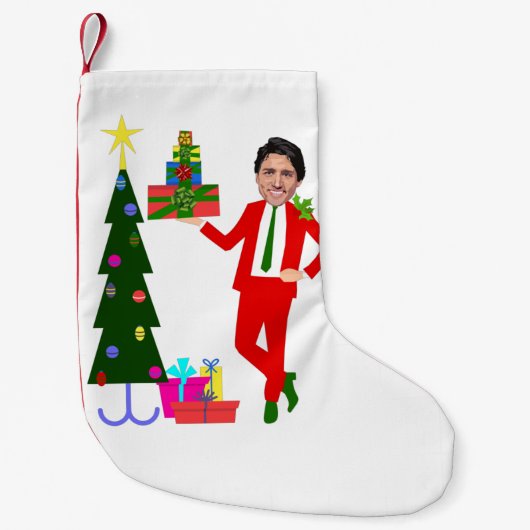 kerstboom justin trudeau kleine kerstsok (Voorkant)