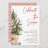 Kerstboom kaarsen Kerstfeest Kaart (Voorkant / Achterkant)