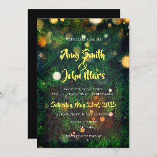 kerstboom kaart (Voorkant / Achterkant)