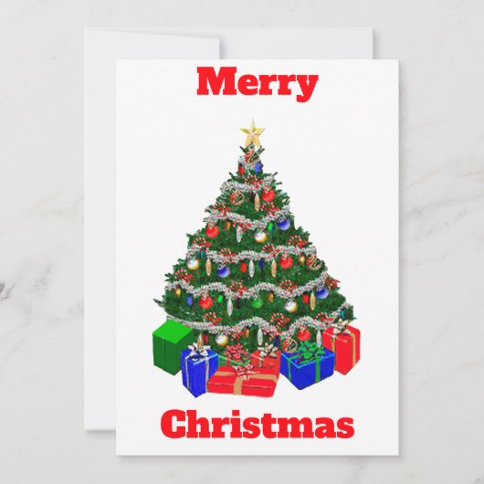 Kerstboom kaart (Voorkant)