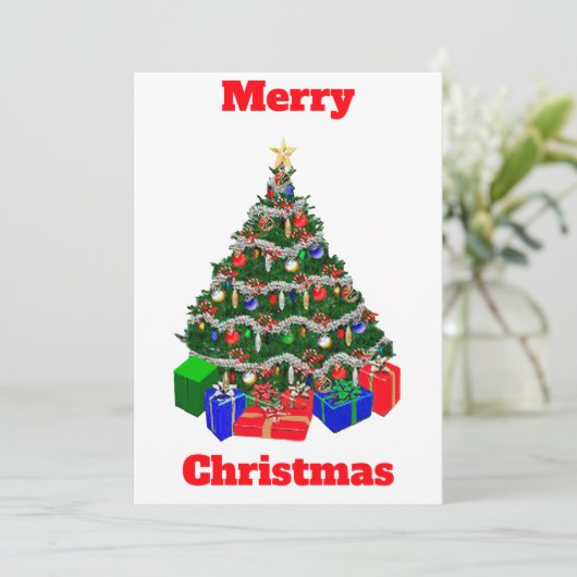 Kerstboom kaart (Staand voorkant)