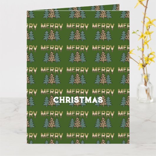 kerstboom kaart (Gele Bloem)