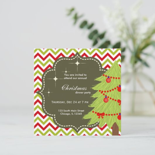 kerstboom kaart (Staand voorkant)