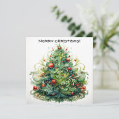 kerstboom kaart (Staand voorkant)