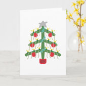 Kerstboom Kaart (Gele Bloem)