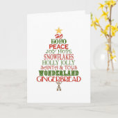 kerstboom kaart (Gele Bloem)