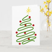 kerstboom kaart (Gele Bloem)