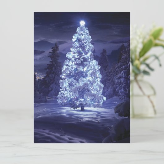 kerstboom kaart (Staand voorkant)