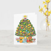 Kerstboom Kaart (Gele Bloem)