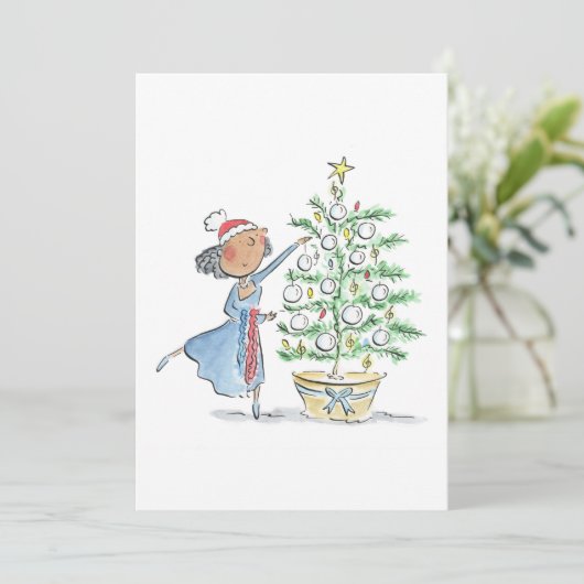 kerstboom kaart (Staand voorkant)