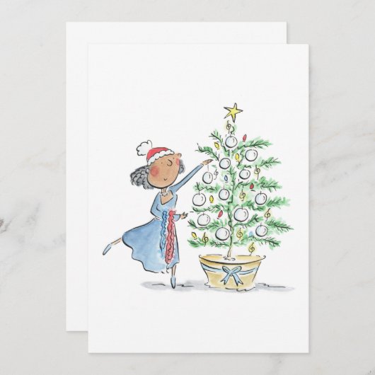 kerstboom kaart (Voorkant / Achterkant)