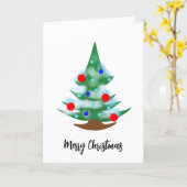 Kerstboom Kaart (Gele Bloem)