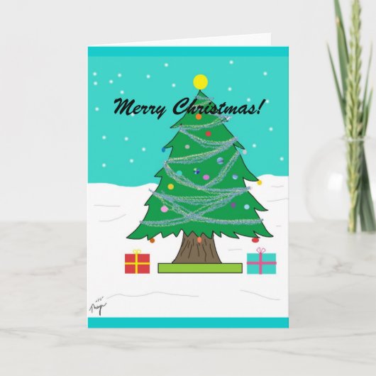 Kerstboom kaart (Voorkant)
