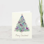 Kerstboom Kaart - Silver Baubles (Voorkant)