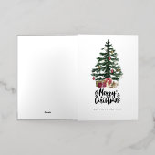 Kerstboom Kaart Vrolijke Kerstmis Feestdagen (Buiten Laag)