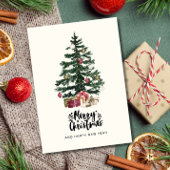 Kerstboom Kaart Vrolijke Kerstmis Feestdagen