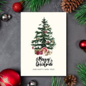 Kerstboom Kaart Vrolijke Kerstmis Feestdagen