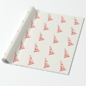 Kerstboom kalligrafie cadeaupapier (Uitgerold)