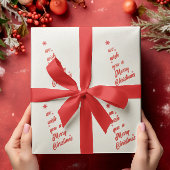 Kerstboom kalligrafie cadeaupapier