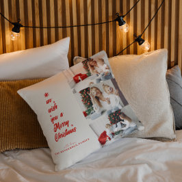 Kerstboom kalligrafie | Familiefoto's Kussen