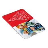 Kerstboom kalligrafie vakantie foto magneet (Rechterzijde)