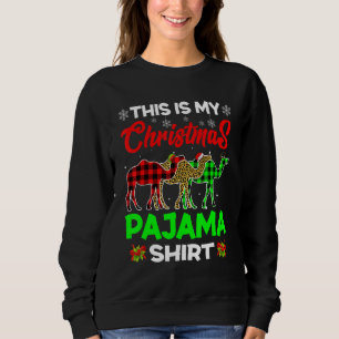 Kerstboom kamelendieren Xmas pyjama Trui