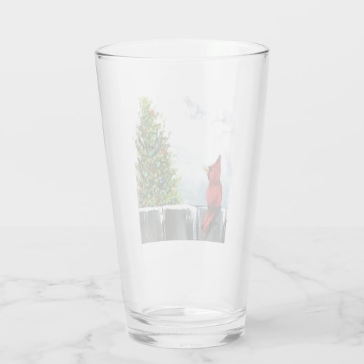 Kerstboom kardinaal glas (Achterkant)