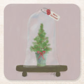 kerstboom kartonnen onderzetters (Voorkant)