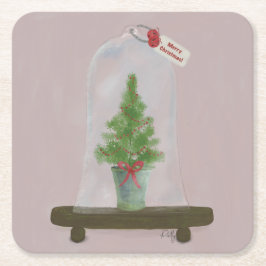 kerstboom kartonnen onderzetters