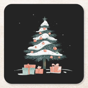 Kerstboom kartonnen onderzetters