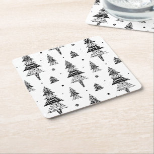 kerstboom kartonnen onderzetters