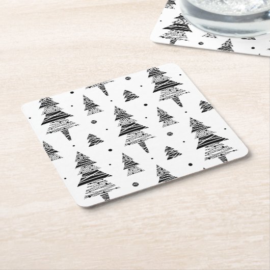 kerstboom kartonnen onderzetters (Schuin)