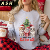 Kerstboom Kat cadeau, Meowy Kerstmis Trui