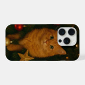 Kerstboom Kat iPhone 15 Pro Hoesje (Achterkant horizontaal)